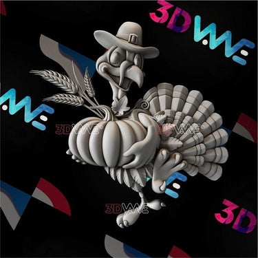 FUNNY TURKEY 3d stl 3DWave.us